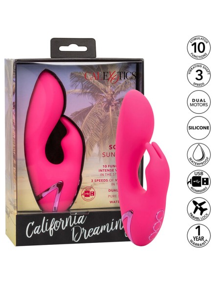 CALIFORNIA EXOTICS SO CAL SUSHINE VIBRATOR RABBIT FUCSIA BY CALIFORNIA DREAMING