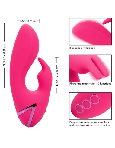 CALIFORNIA EXOTICS SO CAL SUSHINE VIBRATOR RABBIT FUCSIA BY CALIFORNIA DREAMING