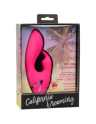 CALIFORNIA EXOTICS SO CAL SUSHINE VIBRATOR RABBIT FUCSIA BY CALIFORNIA DREAMING