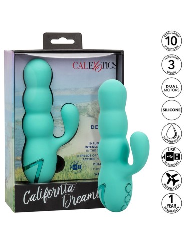 CALIFORNIA EXOTICS DEL MAR DIVA VIBRADOR RABBIT VERDE AGUA BY CALIFORNIA DREAMING