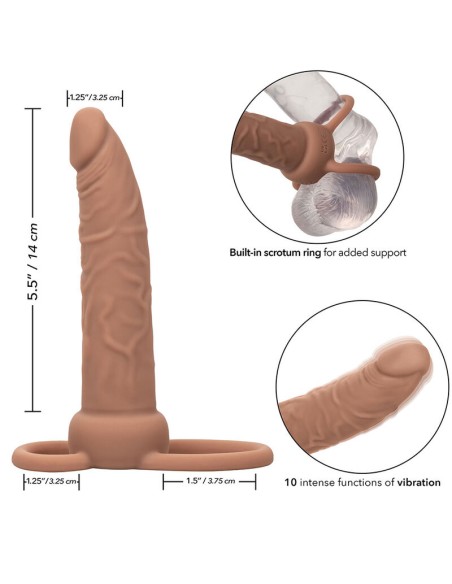 CALIFORNIA EXOTICS PERFORMANCE MAXX DOBLE PENETRADOR RECARGABLE PIEL MORENO