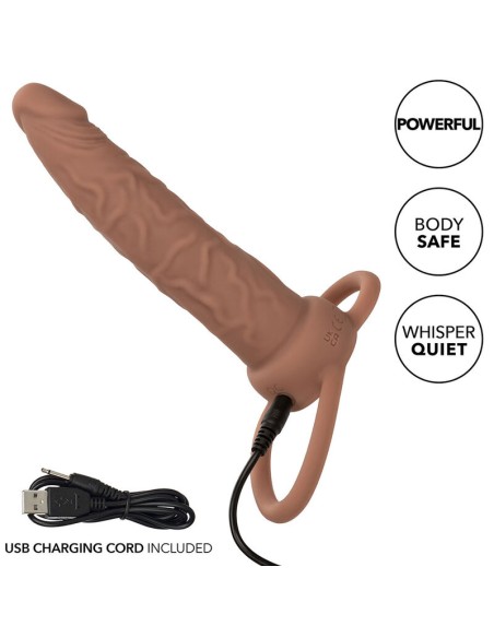 CALIFORNIA EXOTICS PERFORMANCE MAXX DOBLE PENETRADOR RECARGABLE PIEL MORENO