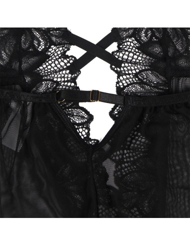 SUBBLIME TEDDY CUELLO HALTER ESPALDA DESCUBIERTA ENCAJE NEGRO S M