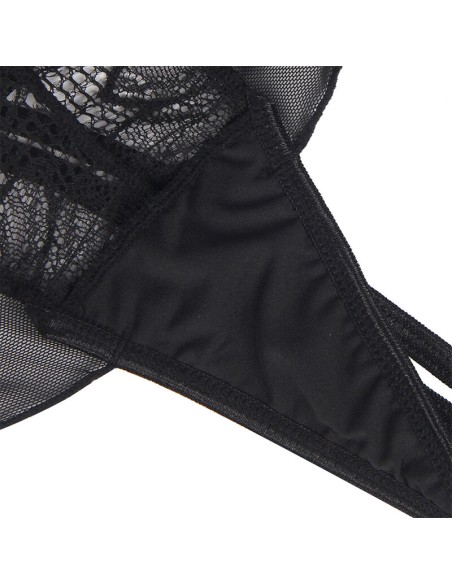 SUBBLIME TEDDY CUELLO HALTER ESPALDA DESCUBIERTA ENCAJE NEGRO S M