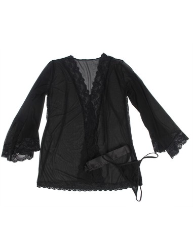 SUBBLIME BATA TELA TRANSPARENTE DETALLE ENCAJE NEGRO S M