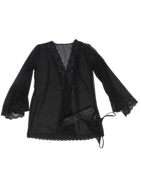 SUBBLIME BATA TELA TRANSPARENTE DETALLE ENCAJE NEGRO S M