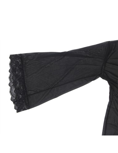 SUBBLIME BATA TELA TRANSPARENTE DETALLE ENCAJE NEGRO S M