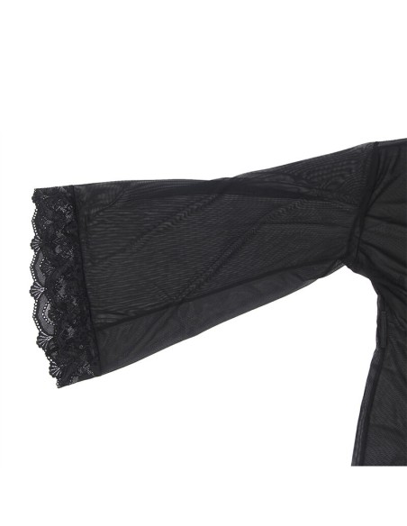 SUBBLIME BATA TELA TRANSPARENTE DETALLE ENCAJE NEGRO S M