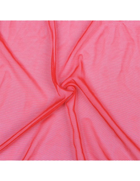SUBBLIME BATA TELA TRANSPARENTE DETALLE ENCAJE ROJO S M