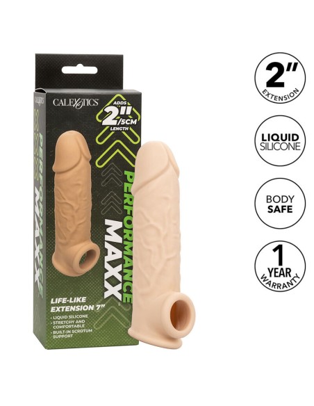 CALIFORNIA EXOTICS PERFORMANCE MAXX EXTENSION REALISTA 7 PIEL CLARO