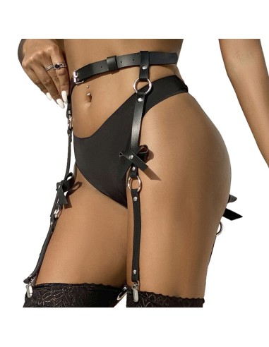 SUBBLIME ARNES DE PIERNA CADENA CUERO NEGRO TALLA UNICA