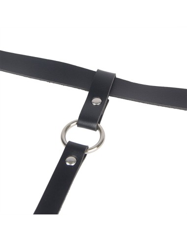 SUBBLIME ARNES DE PIERNA CADENA CUERO NEGRO TALLA UNICA