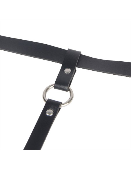 SUBBLIME ARNES DE PIERNA CADENA CUERO NEGRO TALLA UNICA
