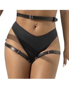 SUBBLIME ARNES CINTURA Y PIERNAS CUERO NEGRO TALLA UNICA