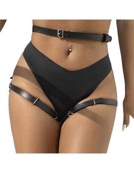 SUBBLIME ARNES CINTURA Y PIERNAS CUERO NEGRO TALLA UNICA