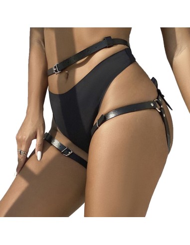 SUBBLIME ARNES CINTURA Y PIERNAS CUERO NEGRO TALLA UNICA