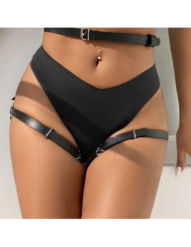 SUBBLIME ARNES CINTURA Y PIERNAS CUERO NEGRO TALLA UNICA