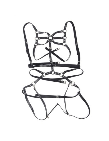 SUBBLIME ARNES DE CUERPO CORREAS AJUSTABLE CUERO NEGRO TALLA UNICA