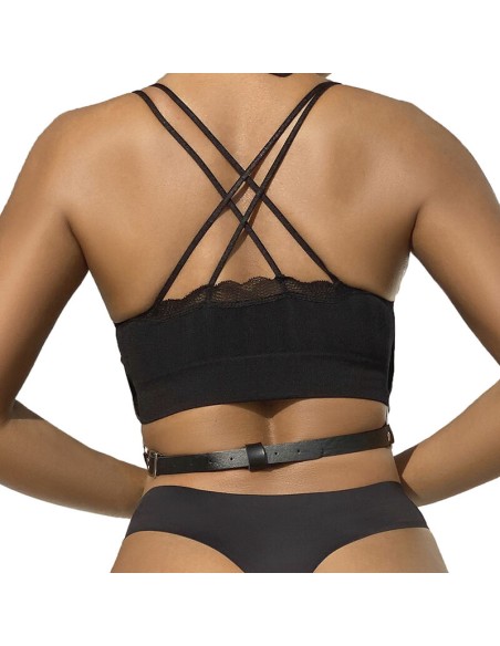 SUBBLIME ARNES DE PECHO CADENAS CUERO NEGRO TALLA UNICA