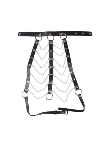SUBBLIME ARNES DE PECHO CADENAS CUERO NEGRO TALLA UNICA