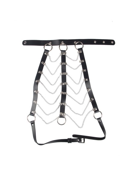 SUBBLIME ARNES DE PECHO CADENAS CUERO NEGRO TALLA UNICA