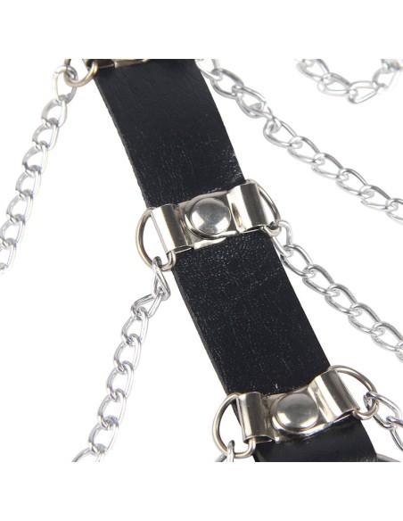 SUBBLIME ARNES DE PECHO CADENAS CUERO NEGRO TALLA UNICA
