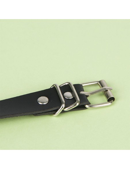 SUBBLIME CINTURON DE CADENAS CUERO NEGRO TALLA UNICA