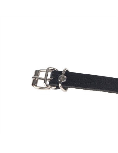 SUBBLIME CINTURON DE CADENAS ANILLAS CUERO NEGRO TALLA UNICA