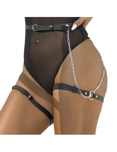 SUBBLIME ARNES FORMA CINTURON CUERO NEGRO TALLA UNICA