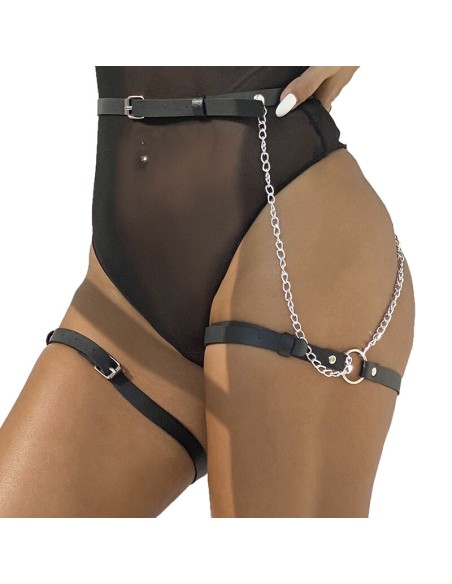 SUBBLIME ARNES FORMA CINTURON CUERO NEGRO TALLA UNICA
