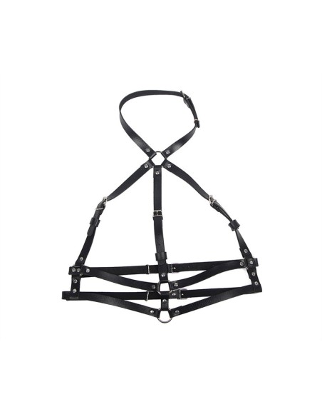 SUBBLIME ARNES DE PECHO ANILLAS DE CUERO NEGRO TALLA UNICA