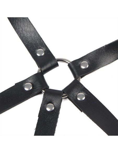 SUBBLIME ARNES DE PECHO ANILLAS DE CUERO NEGRO TALLA UNICA