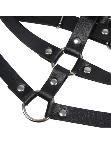 SUBBLIME ARNES DE PECHO ANILLAS DE CUERO NEGRO TALLA UNICA
