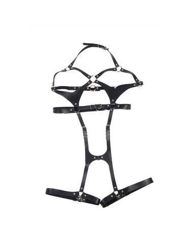 SUBBLIME ARNES CUERPO ENTERO CON HEBILLAS CUERO NEGRO TALLA UNICA