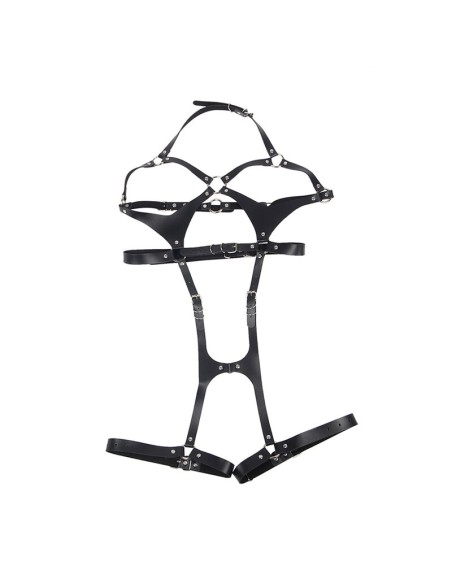 SUBBLIME ARNES CUERPO ENTERO CON HEBILLAS CUERO NEGRO TALLA UNICA