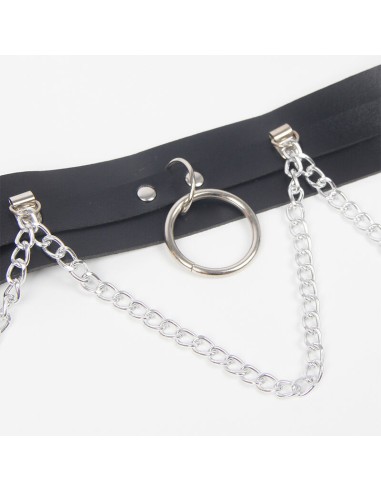 SUBBLIME ARNES CINTURON Y LIGA DETALLE ANILLAS Y CADENA TALLA UNICA