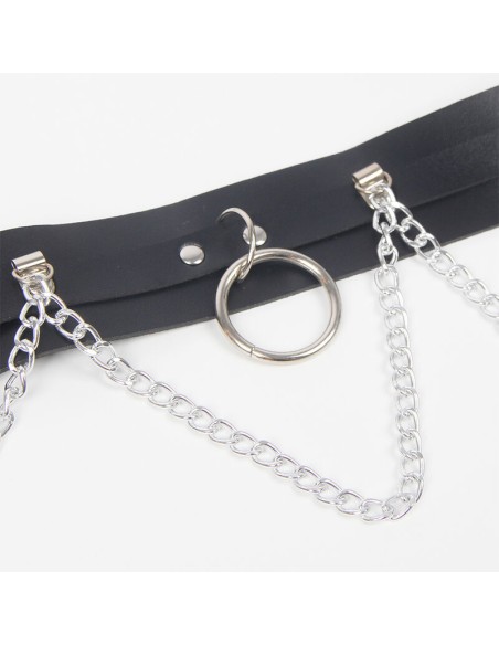 SUBBLIME ARNES CINTURON Y LIGA DETALLE ANILLAS Y CADENA TALLA UNICA