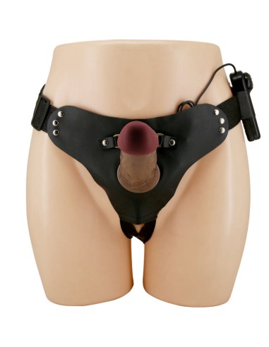 PRETTY LOVE HARNESS BRIEFS STARKS VIBRACION MULTI VELOCIDAD DILDO 175 CM MULATO