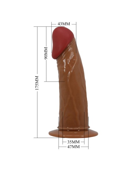 PRETTY LOVE HARNESS BRIEFS STARKS VIBRACION MULTI VELOCIDAD DILDO 175 CM MULATO