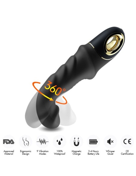 ARMONY JOYBLADE DILDO VIBRADOR ROTADOR NEGRO
