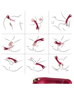 ARMONY PRINCE DILDO VIBRADOR ROTADOR ROJO 2