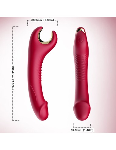 ARMONY PRINCE DILDO VIBRADOR ROTADOR ROJO