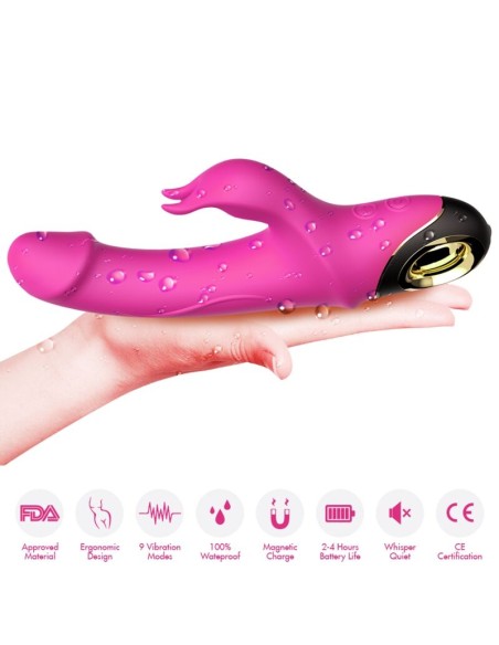 ARMONY METEROR DILDO VIBRADOR RABBIT ROTADOR FUCSIA