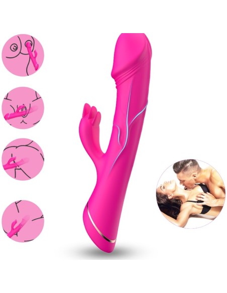 ARMONY DILDO VIBRADOR RABBIT SILICONA FUCSIA