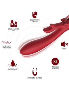 ARMONY ELK VIBRADOR RABBIT CURVO RED
