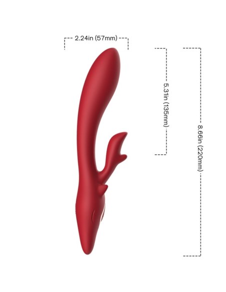 ARMONY ELK VIBRADOR RABBIT CURVO RED