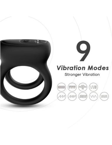 ARMONY DOBLE ANILLO VIBRADOR NEGRO
