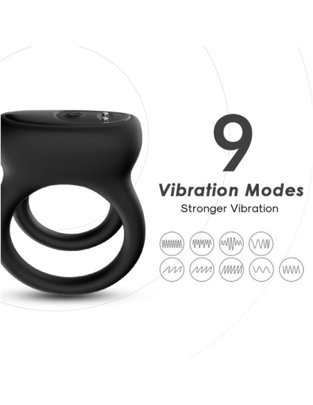 ARMONY DOBLE ANILLO VIBRADOR NEGRO