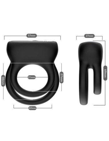 ARMONY DOBLE ANILLO VIBRADOR NEGRO