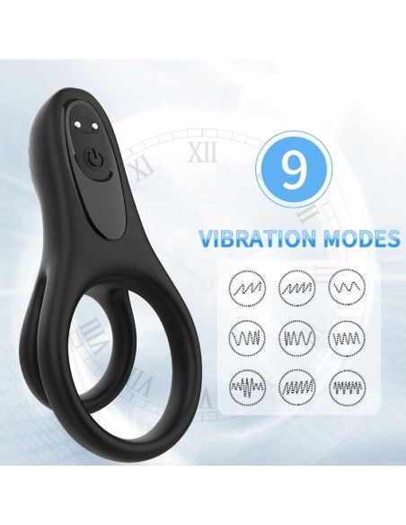 ARMONY DOBLE ANILLO VIBRADOR NEGRO